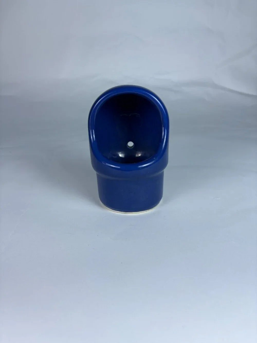Vintage Flegon USA Cobalt Blue Ceramic Planter Mid Century Modern Pottery Cachep